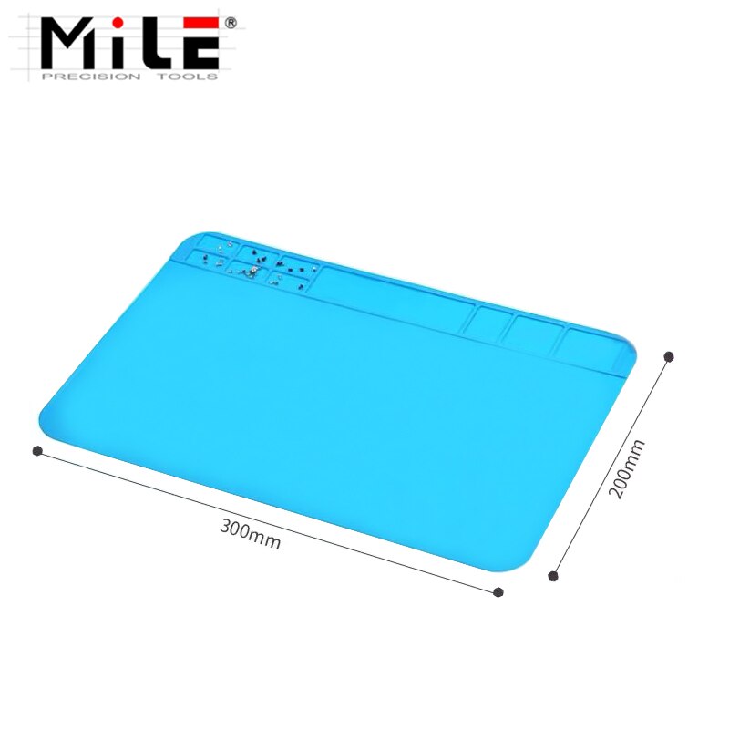 mile 30x20cm Heat Insulation Silicone Pad Mobile Phone Computer Repair Disassembly Work Station Desktop Mat Repair tool part