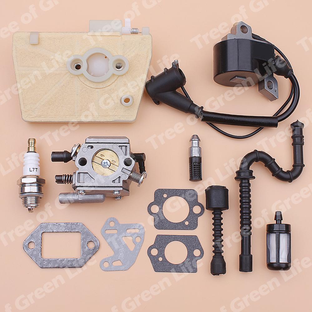 Bobina Di Accensione E Carburatore RealRay Per Motosega Stihl 038, MS380, MS381 (ricambio)