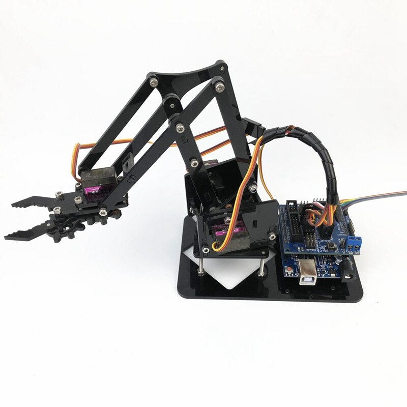 4DOF manipulador para Arduino brazo robótico Control remoto Mg90S Arduino Robot Arm Kit de aprendizaje montaje Robot programación Arduino