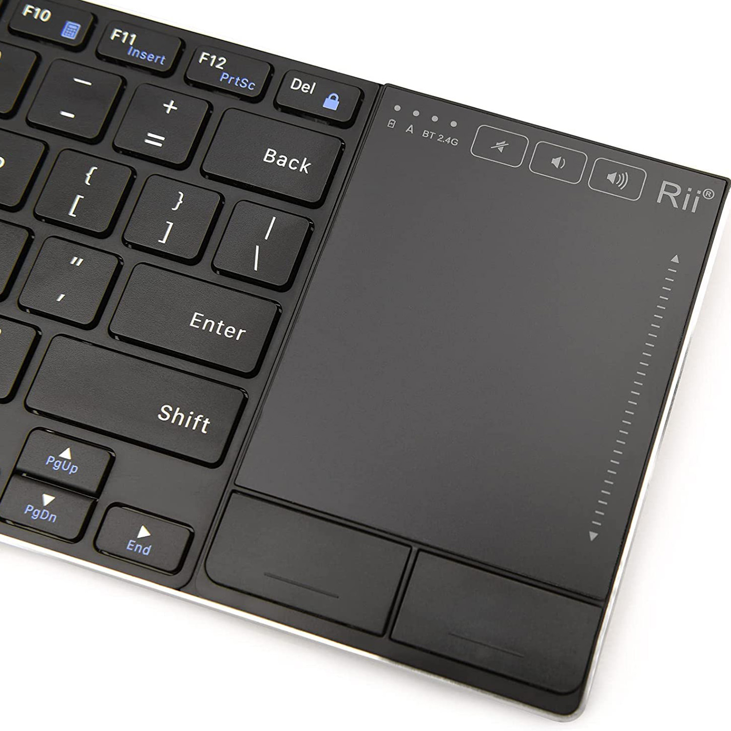 Rii K22S Mini-Funktastatur mit Multi-berühren-Touchpad, kompatibel mit PC, Mac, Laptop, Fenster, Tablette