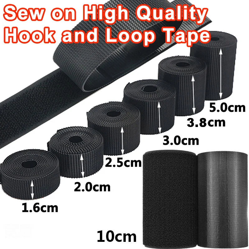 1 M/Pairs Naaien Klittenband Tape Strips Niet-klevende Sluiting Tape Stof Nylon Sticky Strips Voor Kleding DIY Ambachten 20-100mm