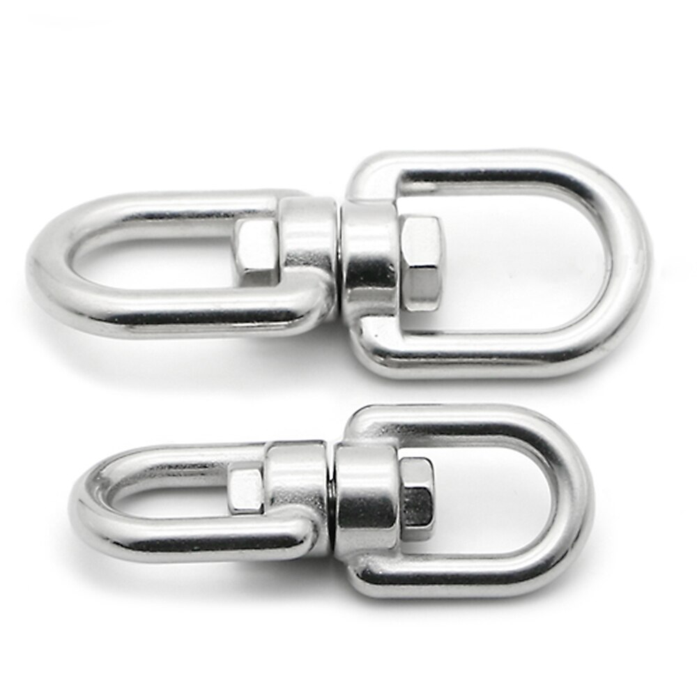 1PCS M5 60mm Stainless Steel Straight Link Chain Sling Lifting Universal Swivel Chain sling Ring Eye to Eye Rigging Pet Ring