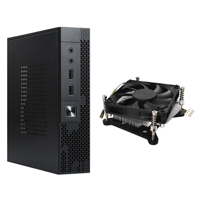 TX02 ITX Case+27Mm Cooling Fan For HTPC Chassis Case Mini Desktop Computer Case Industrial Control ITX Enclosure: Default Title
