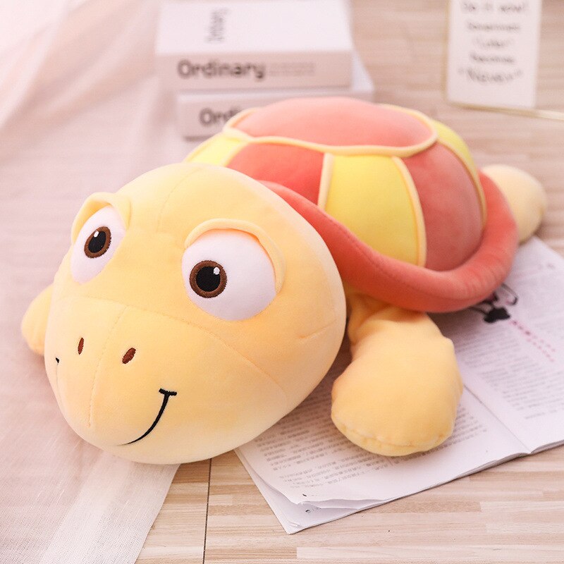 SchöNe Weiche Unten Baumwolle Farbe Schildkröte Kissen Plüsch Spielzeug Puppe Werfen Kissen Büro Nickerchen Kissen Wohnkultur Squishy Kissen Taille-Rest
