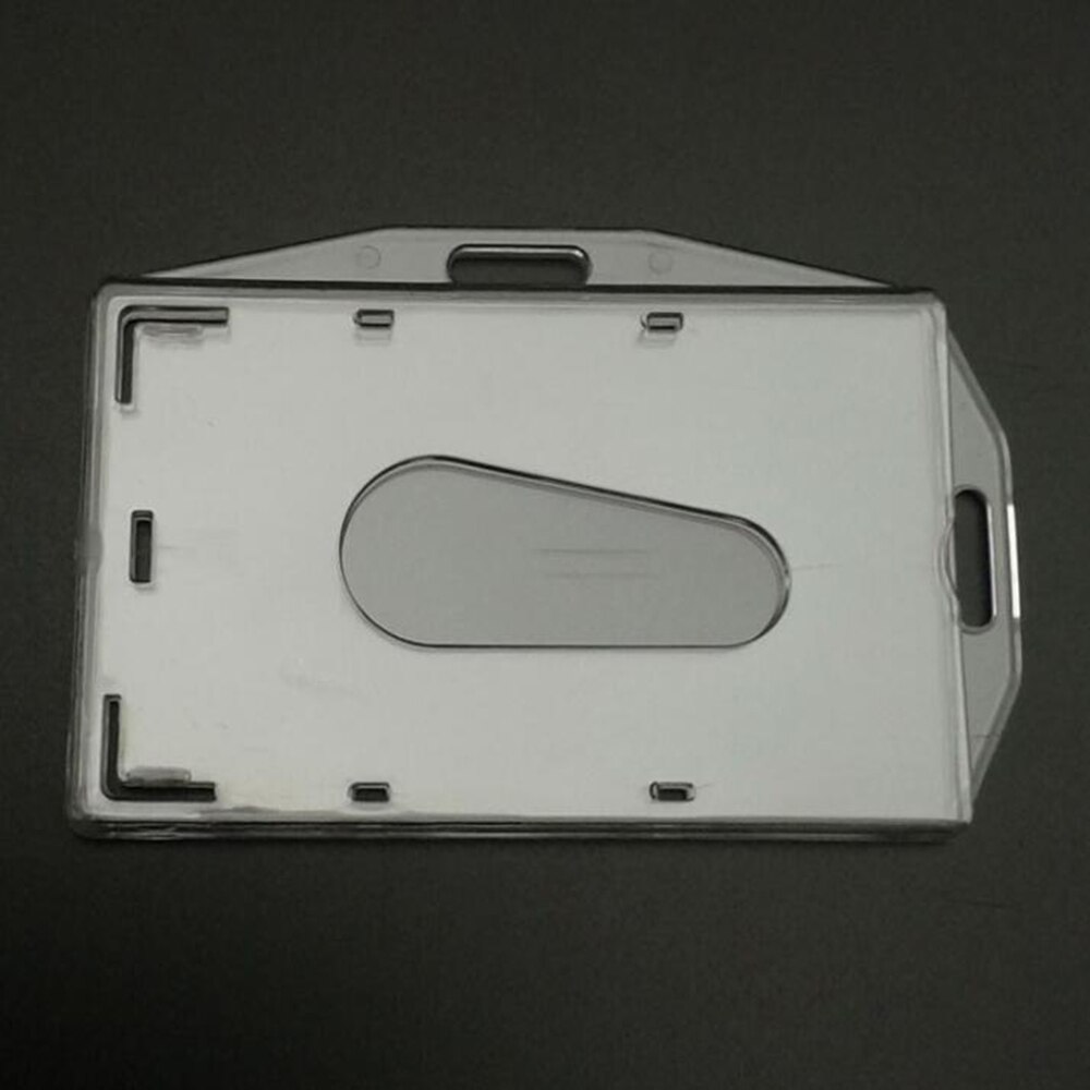 Soporte de placa de identificación de 2 caras, plástico duro, Horizontal y Vertical, transparente, con ranuras para el pulgar, 2-3 tarjetas de identificación, 5 paquetes