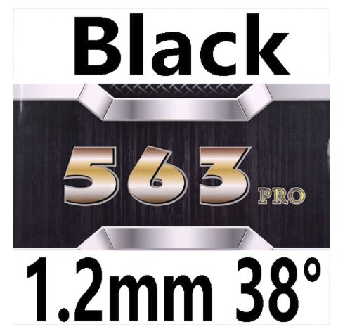 729 amistad 563 PRO (563 Provincia, Pips-out especial) Ataque de goma de tenis de mesa con esponja de Ping Pong: BLACK 1.2MM H38