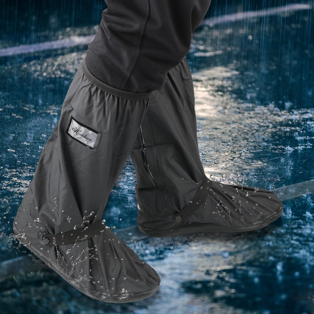 Couvre-chaussures de pluie réutilisables pour moto, Scooter, Dirt Bike, couvre-bottes antidérapants, unisexe, protecteurs de chaussures de vélo pour jours de pluie et de neige