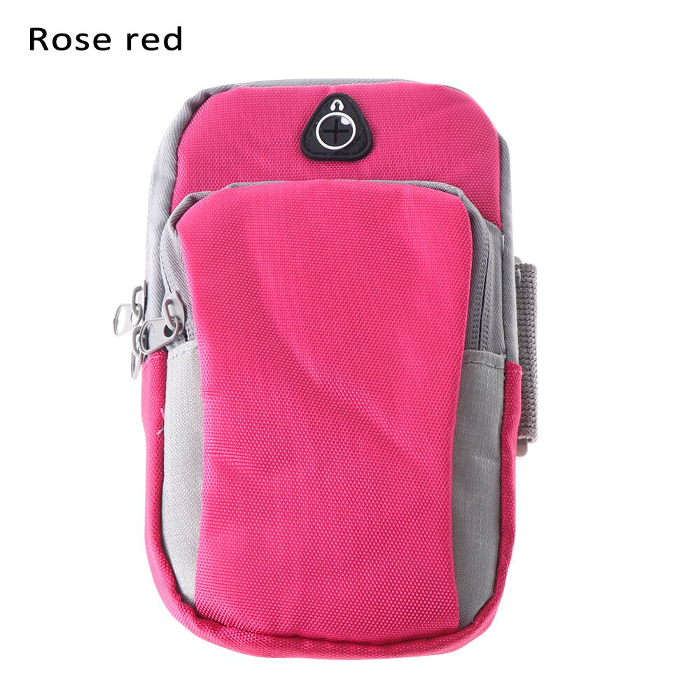Sport hardlooparmband tas hoes hardlooparmband universele waterdichte sport mobiele telefoonhouder: Rozenrood
