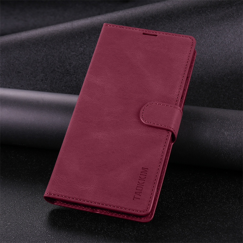 Coque à rabat pour Samsung Galaxy S22 s 22 Ultra, étui avec fente pour carte, SM-S901B: S22 Plus / Rouge