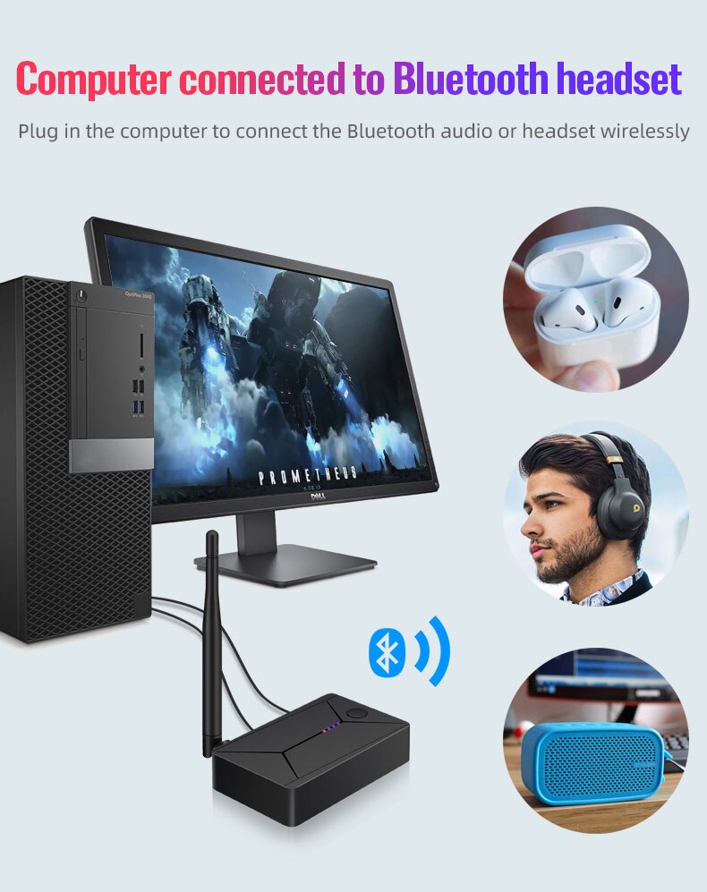 Bluetooth Adapter Voor Tv Pc Draadloze Bluetooth 5.0 Audio Zender Coaxiale Optische Vezel Bluetooth Adapter Aux Stereo Hifi