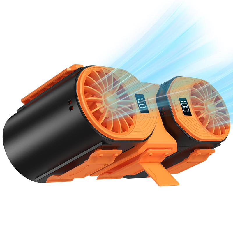 Genopladelig xiaomi talje-halsventilator 10000 mah 20000 o/min 24h driftstider 5 hastigheder dobbelte motorer bælteklips udendørs kontorkøleventilator