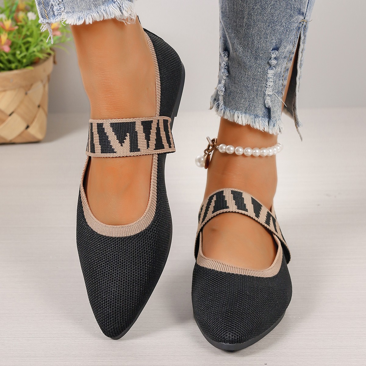 Dames ballet flats vrijetijdsschoenen lage hak blote voeten elegante vrouw sneakers Socofy comfortabele puntige neus aangeboden