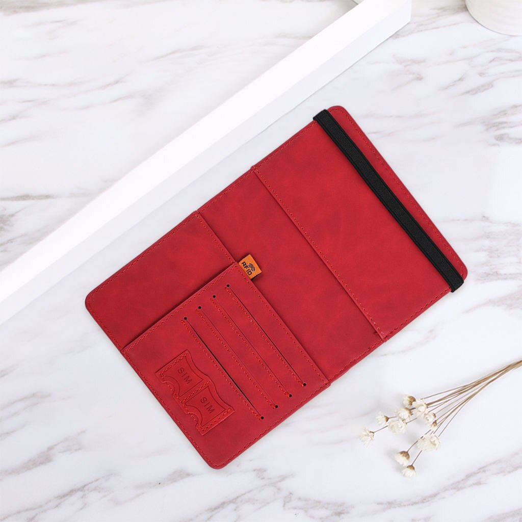 Tragbarer reisepasshalter für damen und herren, dokumentenorganizer, reisebrieftasche für zuhause, reisen und geschäftsreisen