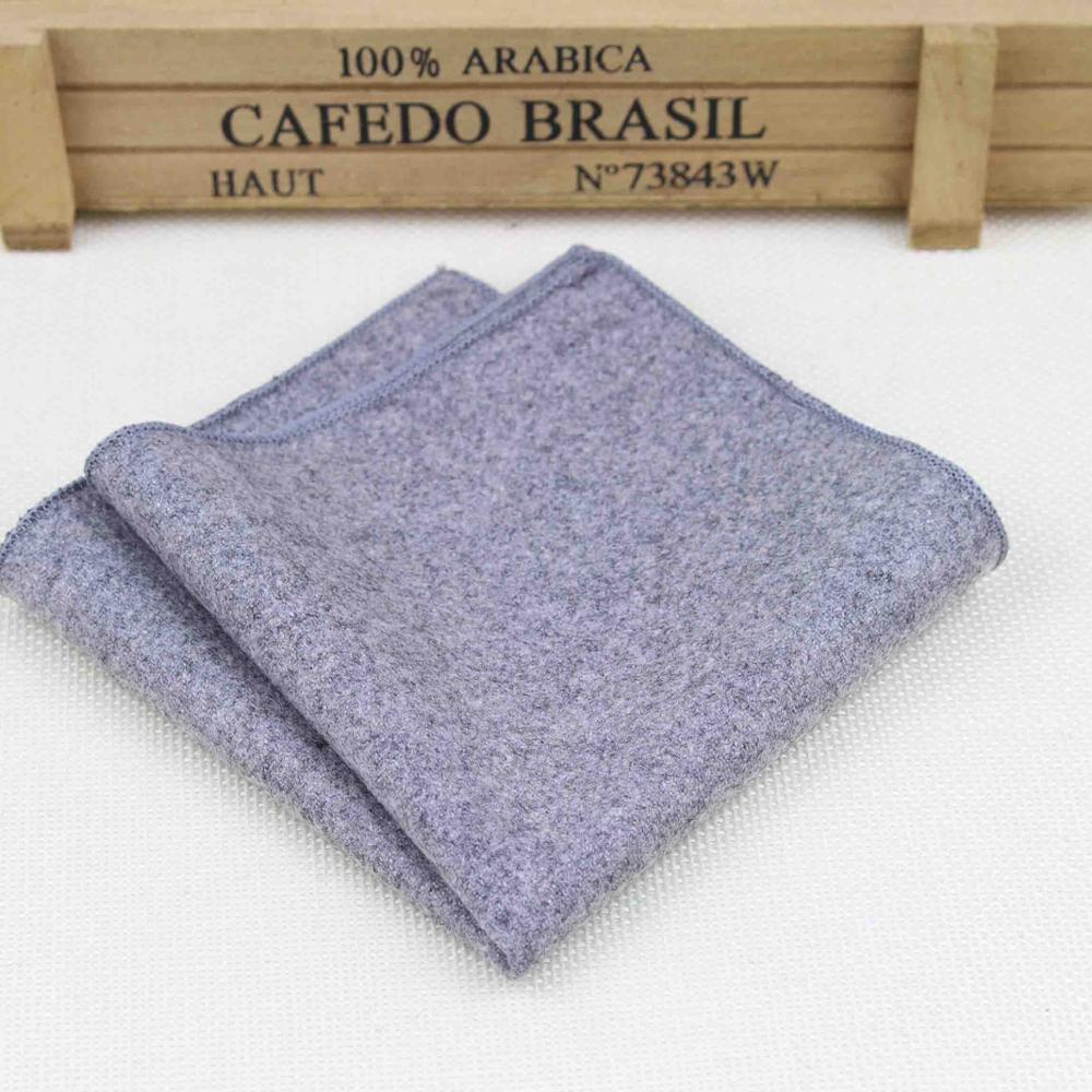 Hankerchief Scarves Vintage Wool Hankies Men's Pocket Square Handkerchiefs Striped Solid Cotton 23*23cm: 12