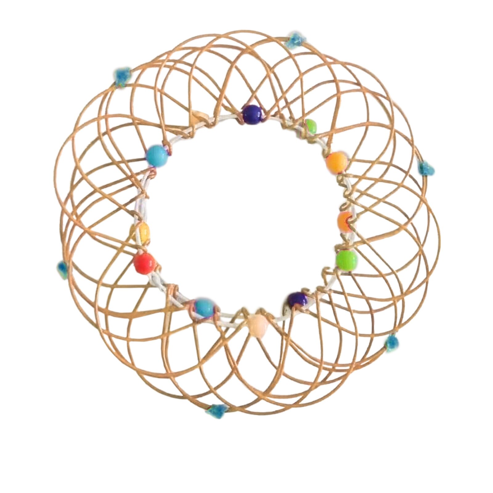 Decompression Flexible Basket Soft Steel Magic Iron Ring Ornament Perfect For Place On The Home And Party Ring Ornament: B