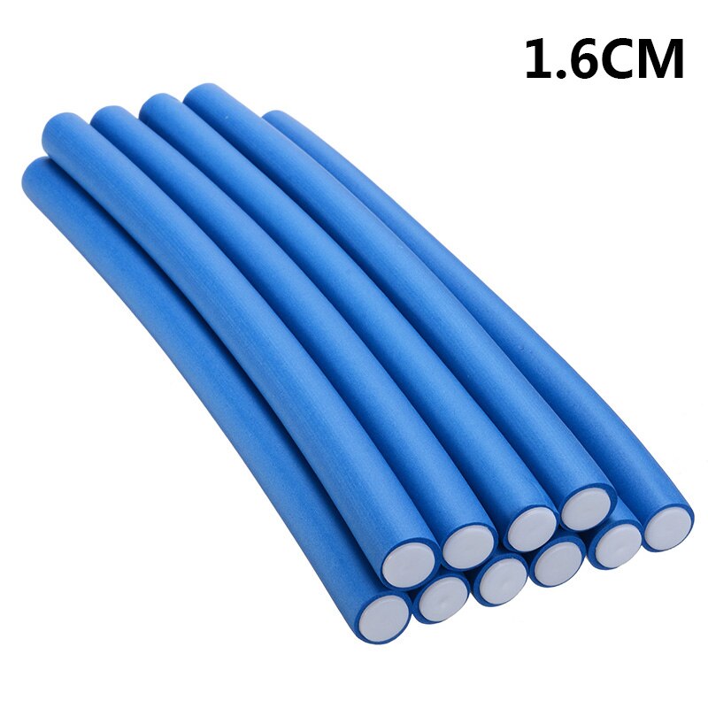 10pcs Foam DIY Styling Hair Rollers 24cm Flexible Curler Bendy Spiral Twistting Curls Tool For Wet Dry Hair Curling Random Color