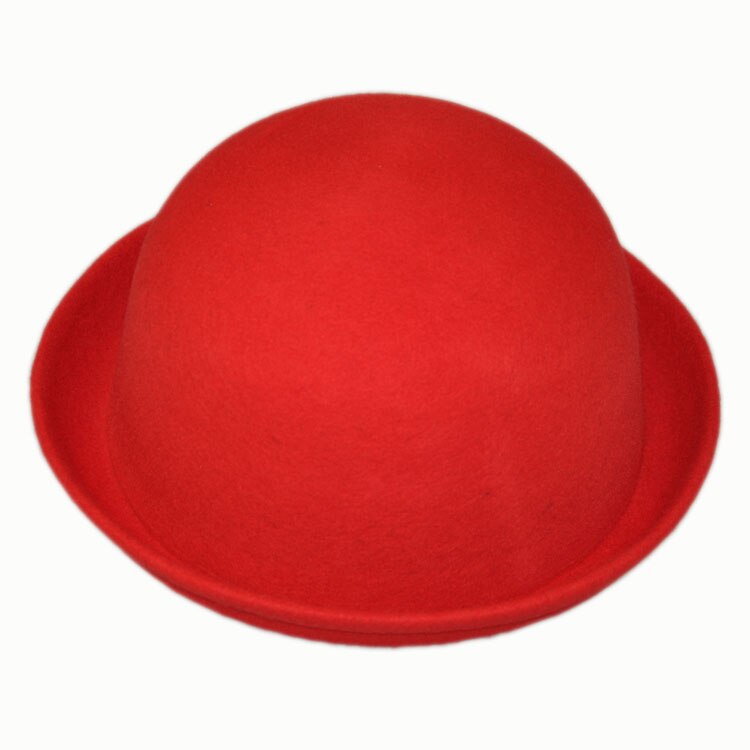 Moda W Stylu klasyczny Wełna modny Kobiety Laides Mistdawn Cloche melonik derby Kapelusze czapka kostium impreza Pokaż Czapki: czerwony