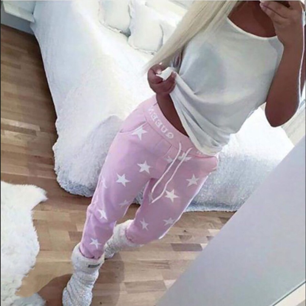 Women\'s Loose Trousers Printed Casual Trousers Ladies Sports Pants