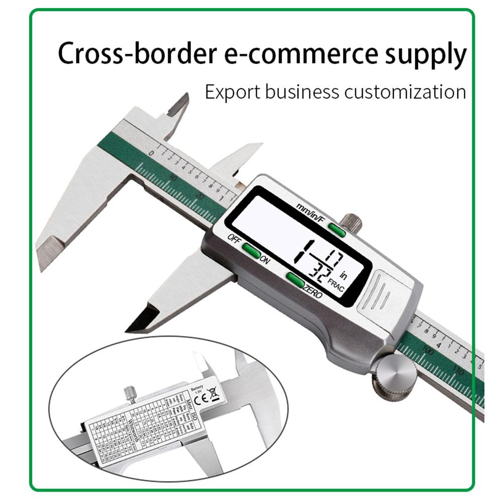 Upgraded ET50 Stainless Steel Accurate Vernier Caliper with Fraction Digital Display Digital Caliper 6 Inch 150mm Measuring Tool