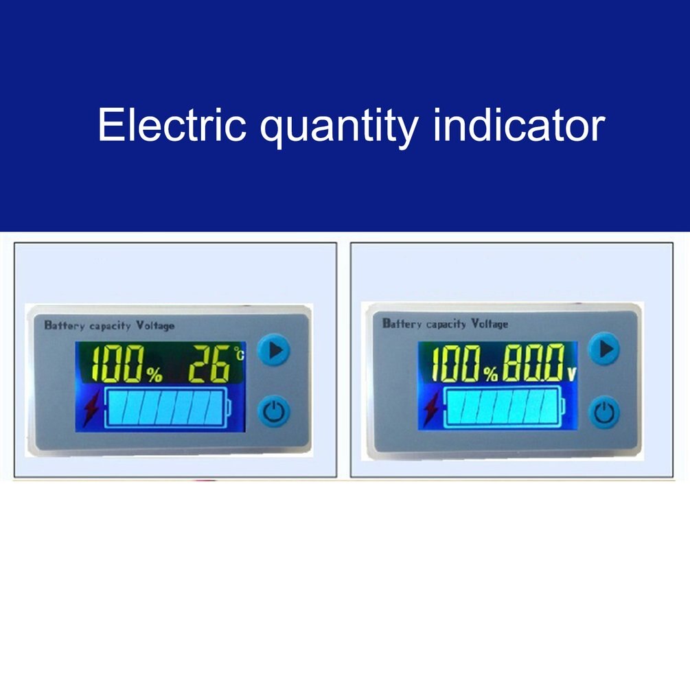 Universal 10-100v lcd bilsyre bly lithium batterikapacitet indikator digital voltmeter spændingstester monitor js -c33