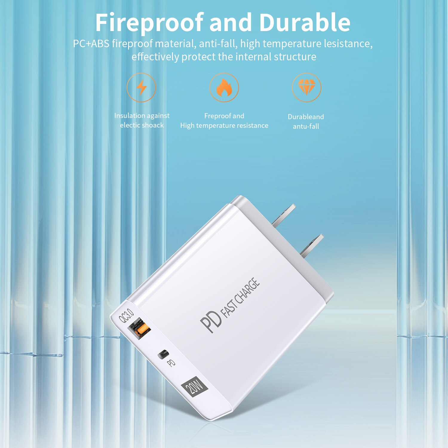 Gtwin  pd20w schnelllade-wandladegerät mit eu/us-stecker, usb-typ-c-netzteil für xiaomi 9, 8  s10 und iphone 12