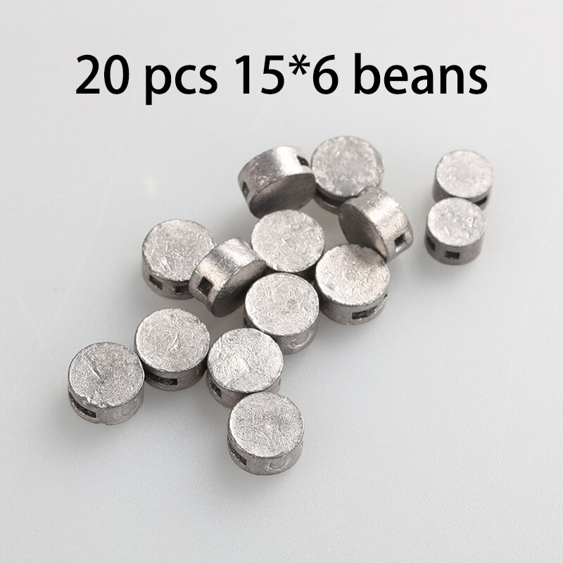 Sellos de seguridad sellados de plomo para prepago, 6x4, 8x5, 9x5, 10x5, 12x5, 15 unidades: 20 pcs 15X6 beans