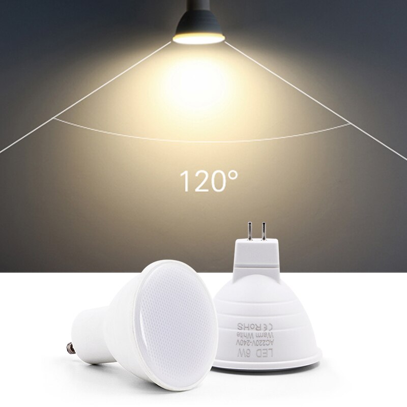KARWEN Bombillas lámpara LED GU10 GU5.3 MR16 E27 E14 Lampada bombilla LED 6W 220V foco LED Lampara foco para sala de estar: Rojo / changeable / 3 ud