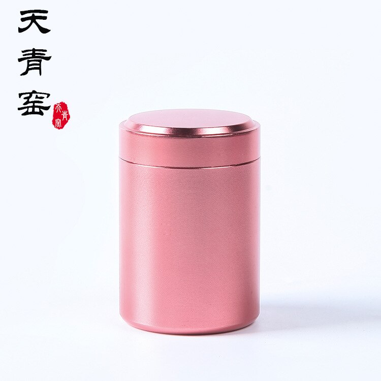 Small Metal Sealed Cans Portable Travel Tea Containers Small Aluminum Cans TEA Packaging Cans Home Kitchen Organizer: Rose Gold