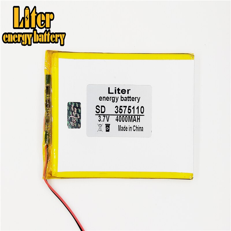 3575110 Tablet Batterij Capaciteit 3.7V 4000mA Universele Li-Ion Batterij Voor Tablet Pc 7 Inch 8 Inch 9Inch