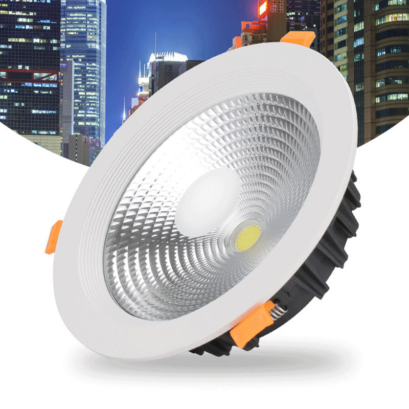 Cob led downlight 5w 7w 9w 12w 20w 24w 30w 35w 40w 220v indbygget led spotlight loftslampe til indendørs belysning hvidt hus