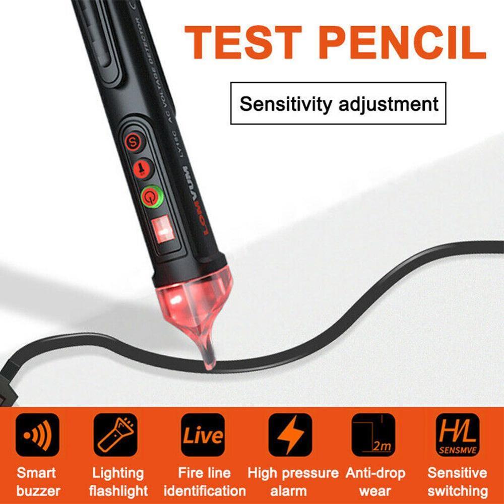 AC Voltage Electric Compact Pen Current Testing Pencil 12V/48V-1000V log Finder Voltage An Breaker Circuit Sensitivity T7D4