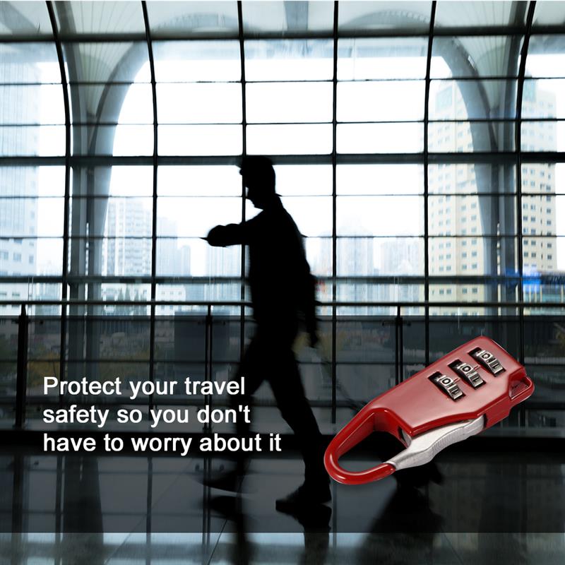 3 Dial Digit Mini Coded Keyed Anti-Theft Locks Suitcase Metal Code Lock Multi Colors Safe Combination Padlock Theft Protection