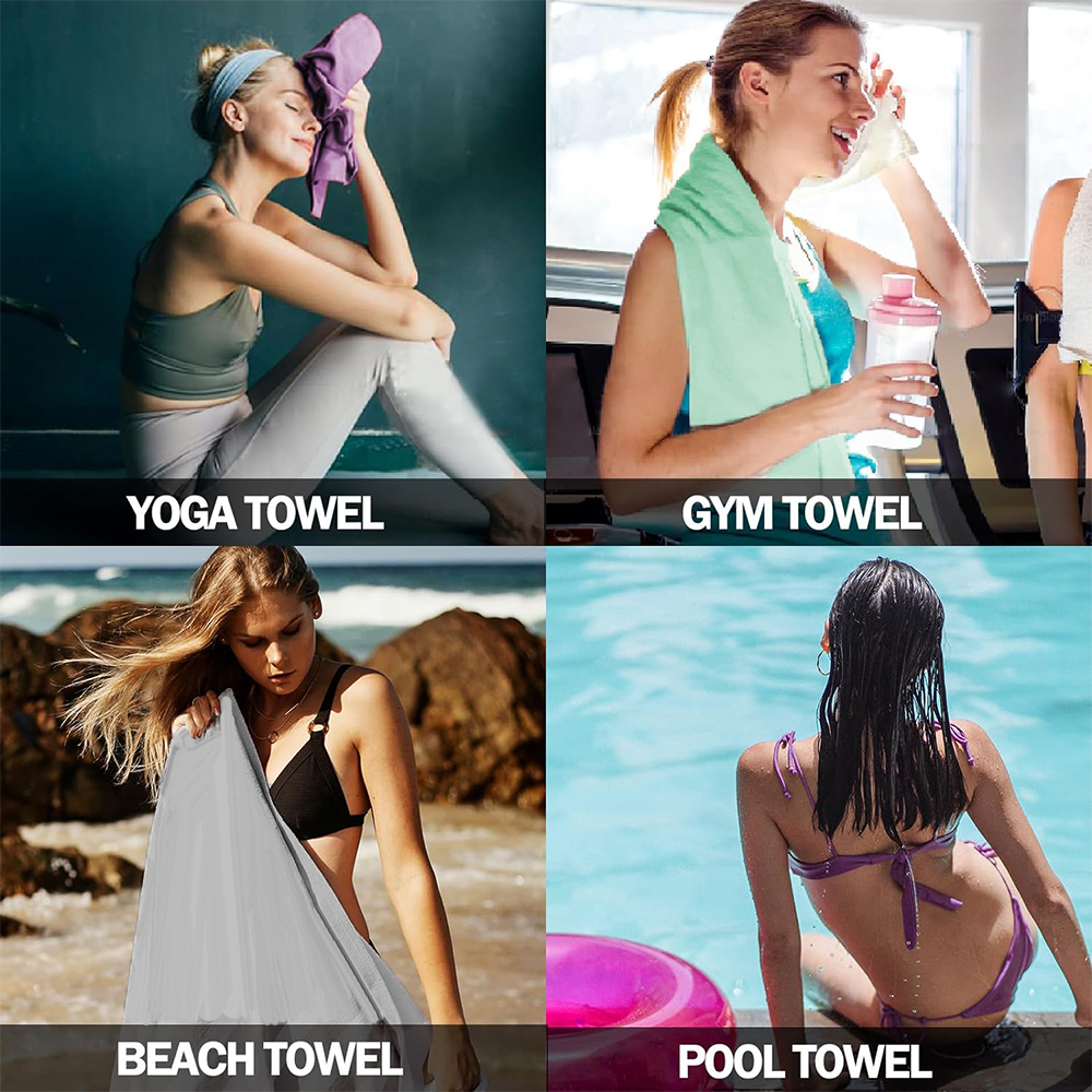 Schnelltrocknendes campinghandtuch, mikrofaser-reisehandtuch, 3 größen,  beim 1er- Pack, einstellen für Camping, Strand, fitnessstudio, Sport, Yoga und schwimmbad