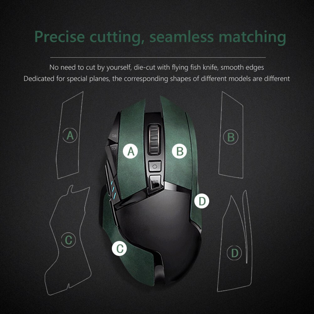 Wired Mouse Grip Tape for Logitech G502 HERO/SE HERO Anti Slip PC Gaming Mice Sticker Computer Mouse Adhesive Decoration