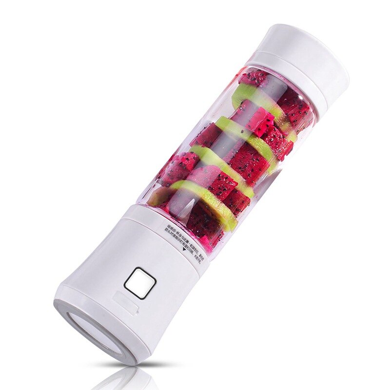 480 Ml Usb Interface Mini Elektrische Juicer Fles Draagbare Multifunctionele Sap Kleine Fles Cup Glas: White