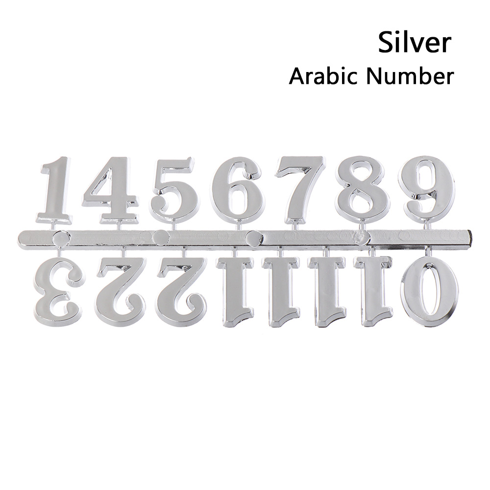 Roman Clock Clock Numerals Accessories Handmade Material Restore Digital Repair Gadget Tools Arabic Number Quartz Clock Parts: light yellow