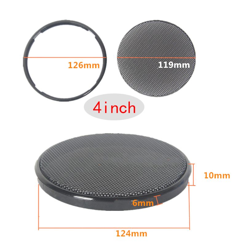 1/2/3/4/5/6 pollici nero altoparlante per auto griglia maglia rotonda corno copertura protettiva cerchio custodia rete accessori decorativi fai da te: Blu