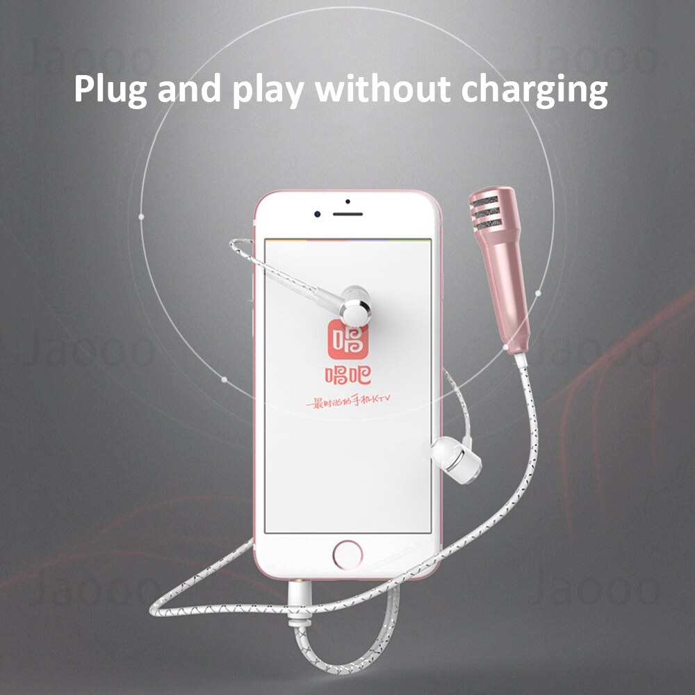 4Color Handheld Mic Portable Mobile Phone Song Mini Microphone Wire Microphone Headset Earphones with microphone