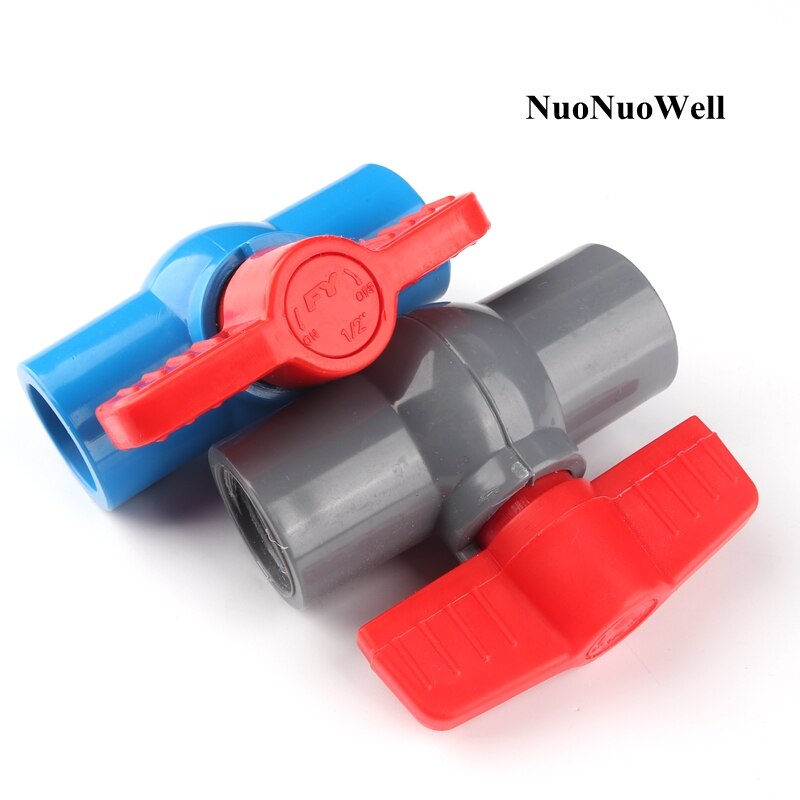 2pcs 20mm PVC Ball Valve 1/2" Female Thread Globe Valve Irrigation Adapter Garden Water Connectors Aquarium Fish Tank Joints