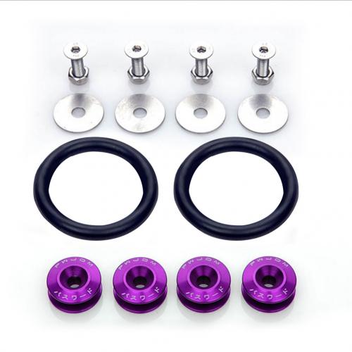 Kit de sujetadores M6 JDM tornillos pasadores hexagonales modificados para coche arandela parachoques motor tornillos cóncavos estilo de coche: Púrpura