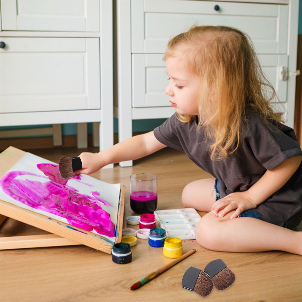 10Pcs Students Drawing Tools Painting Accessories Drawing Brushes Wooden Brushes