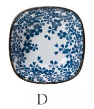 Japanese HENGFENG ceramic rice bowl square shape small bowl dish for: D