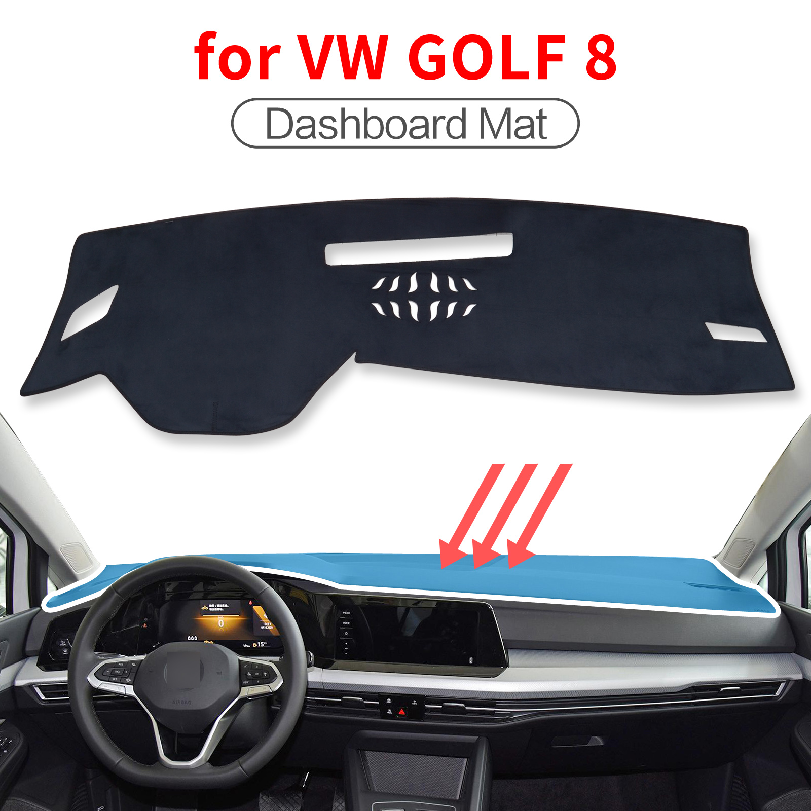 Mk8 R Mat Smabee Dash Mat Dashmat Fit Für VW GOLF 8 MK8 GTI ... – Vicedeal