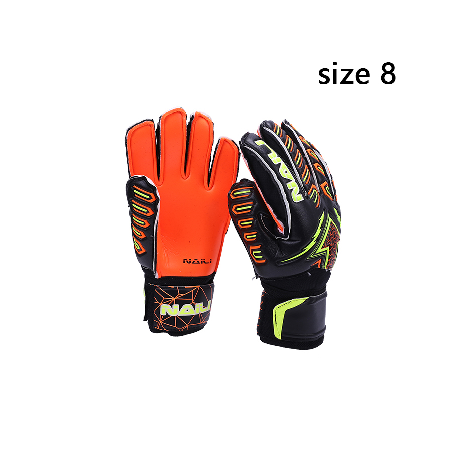 Voetbal Keeper Handschoenen Verdikte Professionele Bescherming Volwassenen Tiener Keeper Goalie Handschoenen: WHITE
