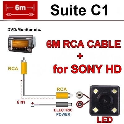 Voor Mercedes Benz C Klasse W203 E E200 E220 E240 E280 E300 E320 Sony Hd Ccd Parkeer Reverse Achteruitkijkspiegel backup Achteruitrijcamera: Suite C1