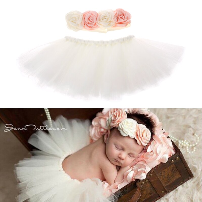 Newborn Photography Props Infant Costume Outfit Princess Baby Tutu Skirt P31B