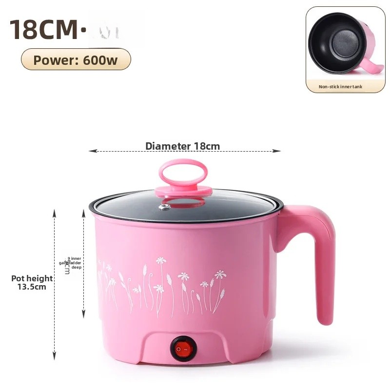 Multifunktionell elektrisk spisgryta liten kraftfull non-stick-gryta i rostfritt stål för kontorsbruk hushållsapparater 220v: Blå / Jp