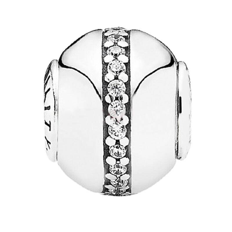 925 Sterling Silver Sensibilità Oro E Incisione Argento del Branello di Fascino Misura Pandora Essenza Braccialetto Gioielli Fai Da Te: 7