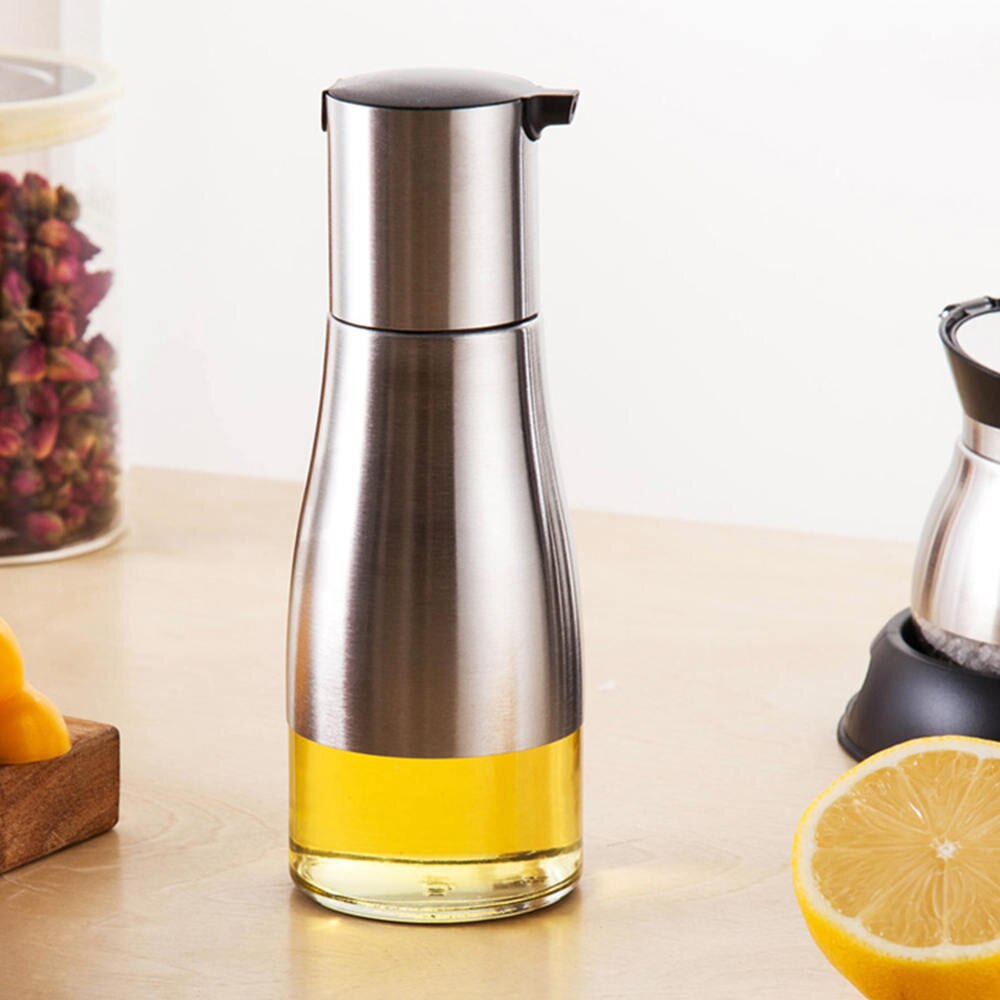 Stainless Olive Oil Bottle No Drip Olive Oil Container Vinegar Grill BBQ Kitchen Tools
