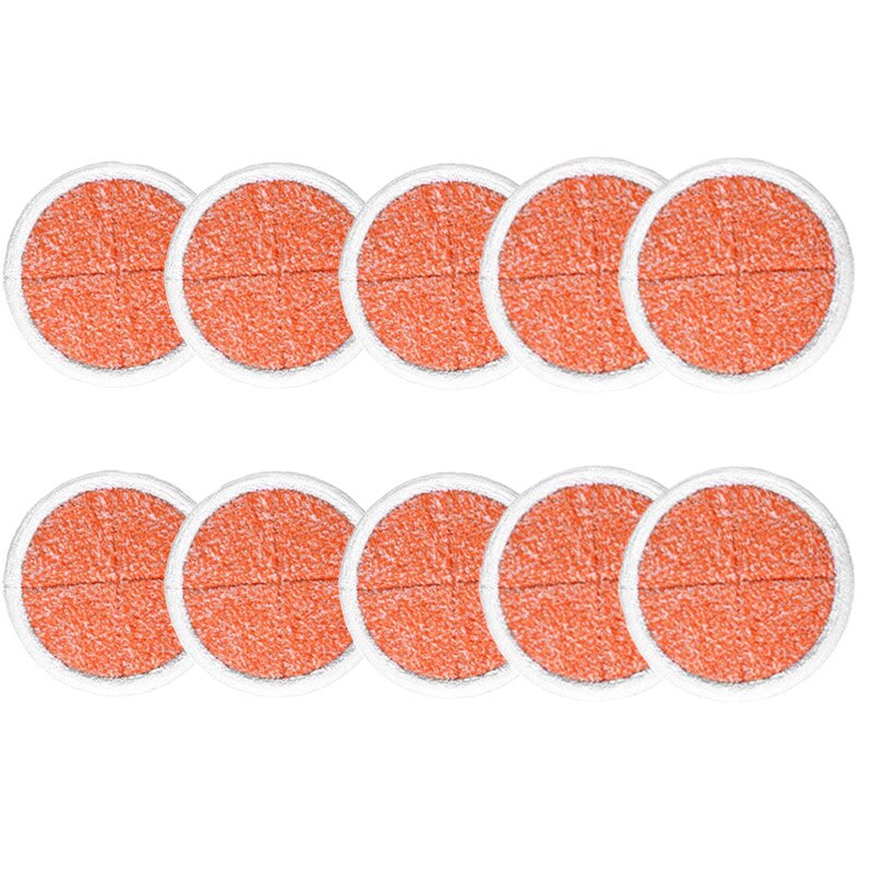 10 Packs Heavy Scrub Mop Pads Replacement For Bissell Spinwave 2039A 2124 Hard Floor Mop Cloths Household Home Cleaning Pad Kit: 10 orange